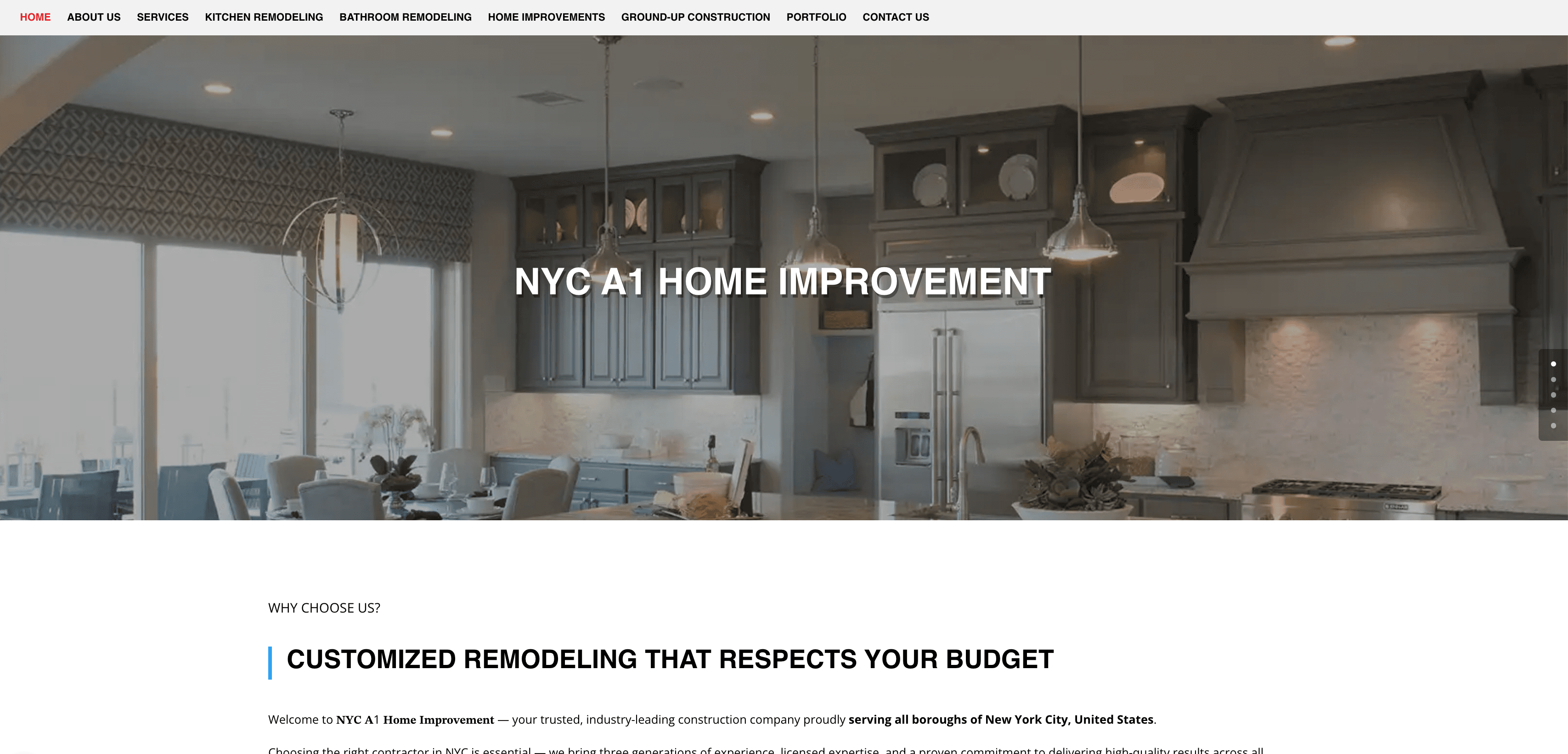 NYC A1 Home Improvement kitchen and bathroom renovation project showcase